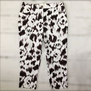 New Chico’s Cropped Pants Ikat Print size 1